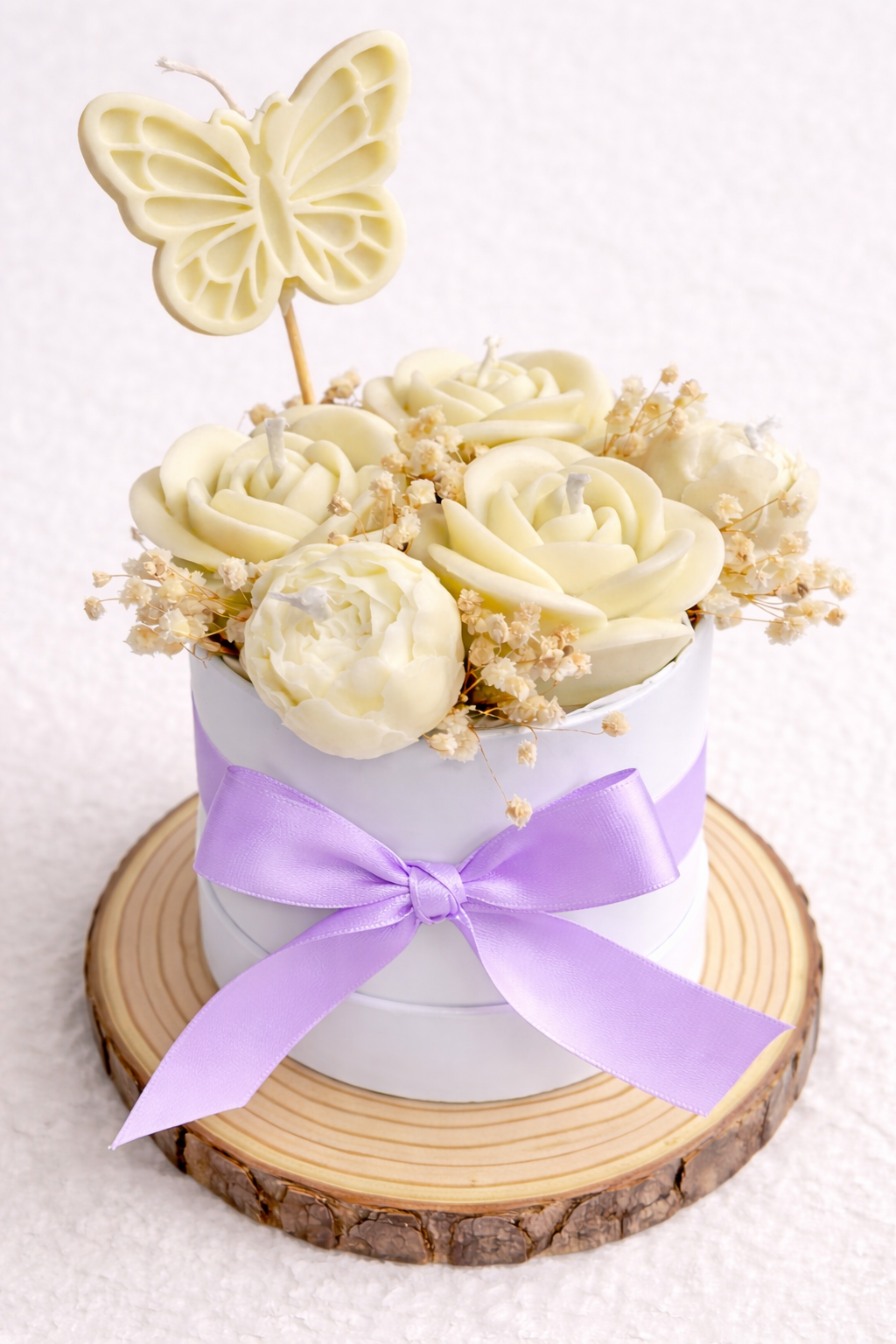 Blooming box com borboleta