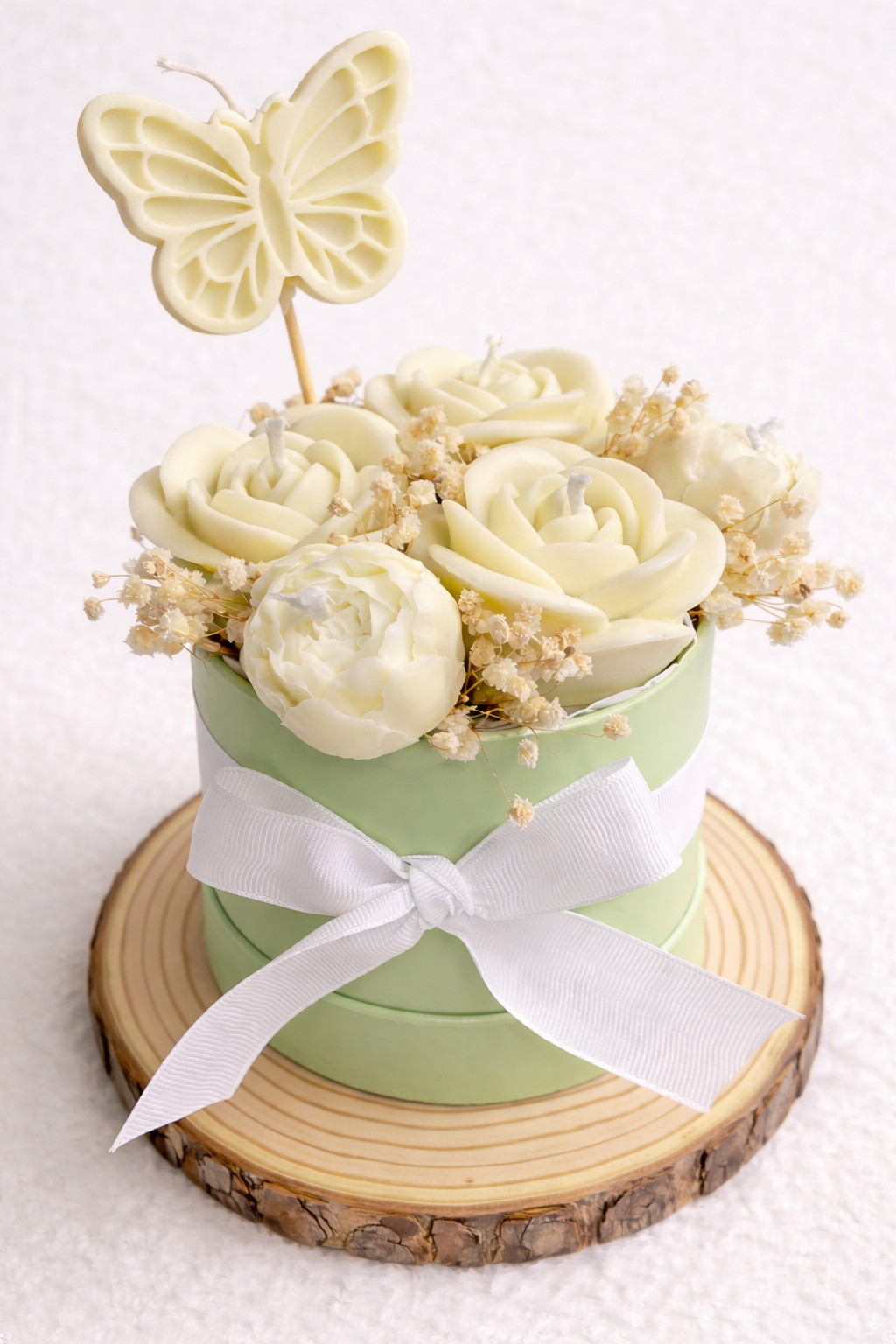 Blooming box com borboleta