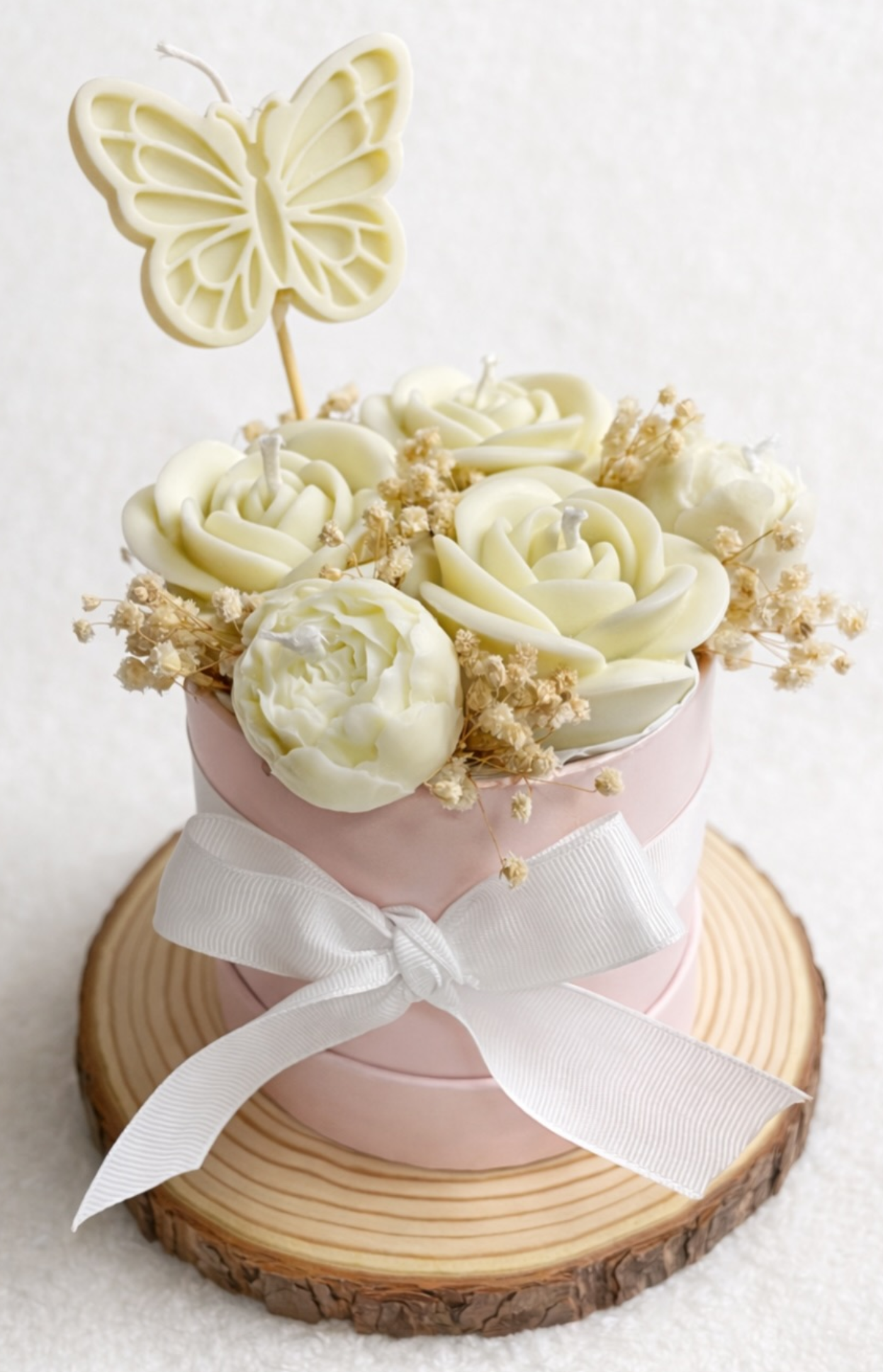 Blooming box com borboleta