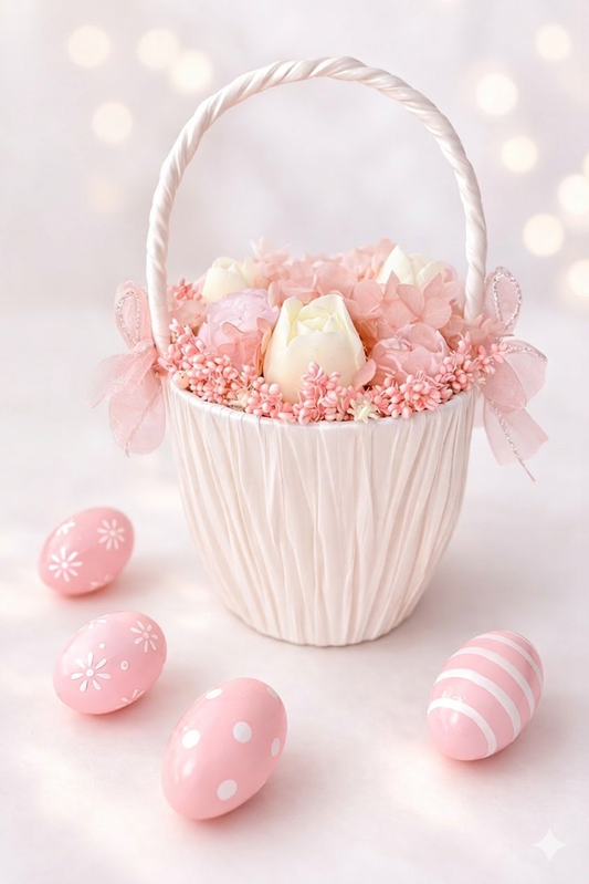 Cesta branca redonda